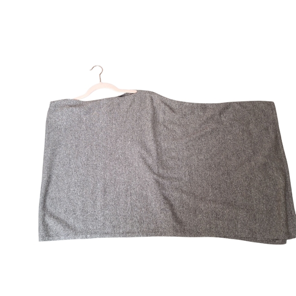 NWT Tahari Gray Cashmere Linen Poncho Scarf Neutral One Size - Picture 6 of 8